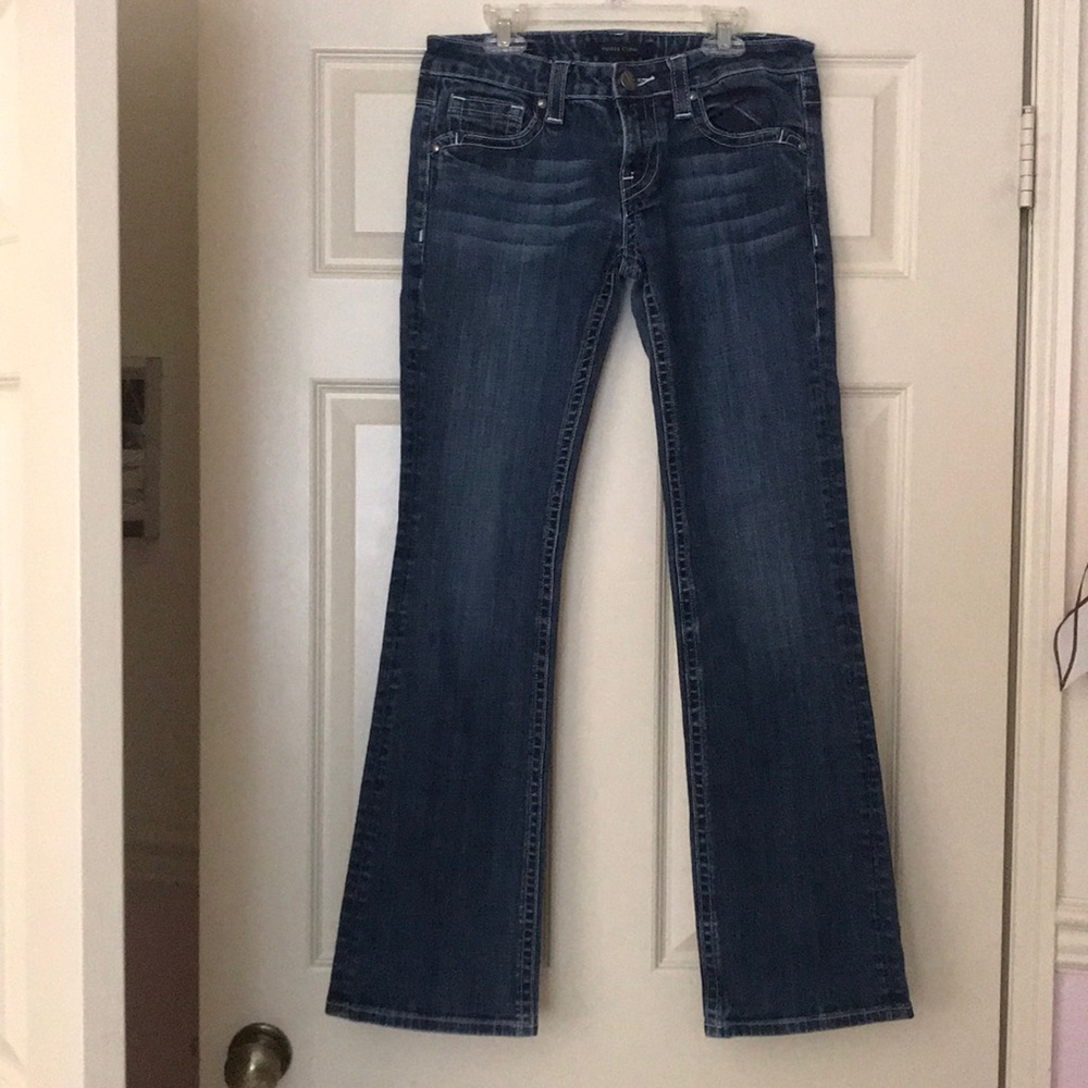 boot cut dark denim jeans